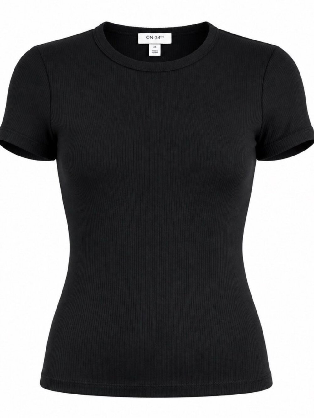 On 34th Women Top Black Short Sleeve Size XS